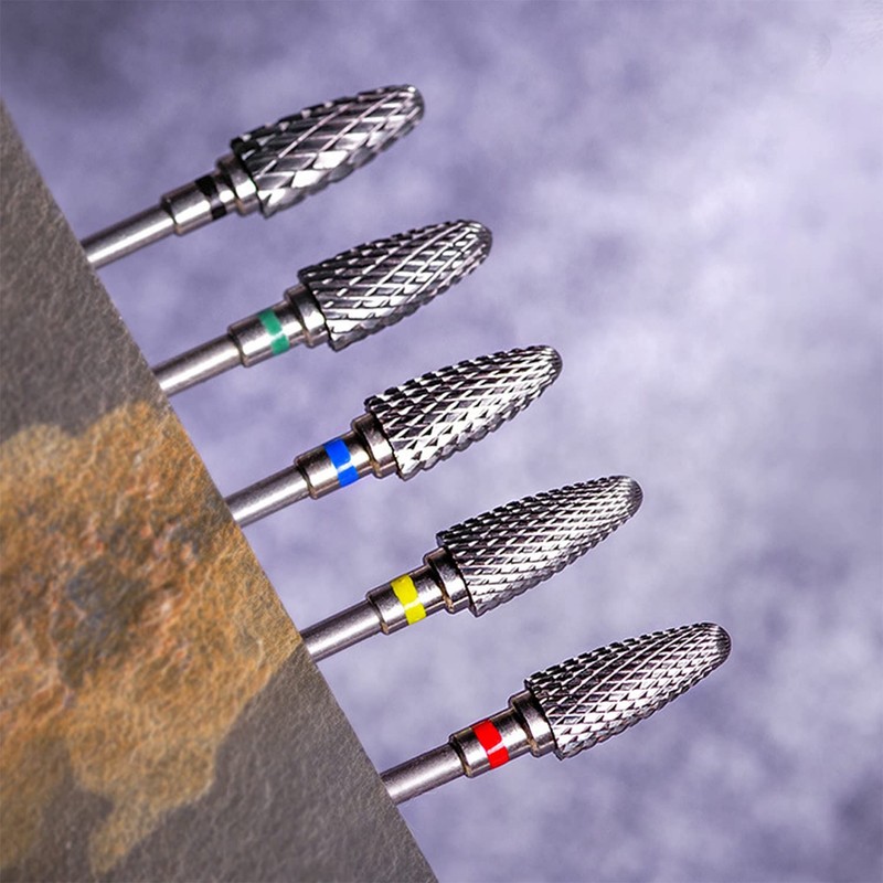Fantexy 10pcs Ceramic Nail Drill Bits, 3/32 Inch Professional Tungsten