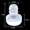 Caishun 50PCS 0.4 Inch Recessed Rubber Anti Bump Granules Translucent