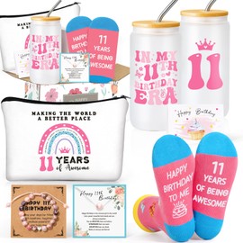 11 Year Old Girl Gifts 11th Birthday Gifts for Girls Gift for 11 Year Old Beautiful Teen Girl Best Bday Gift Ideas Present 11th Birthday Decorations for Teen Girls Set of 6