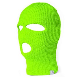 TopHeadwear 3-Hole Ski Face Mask Balaclava, Neon Green