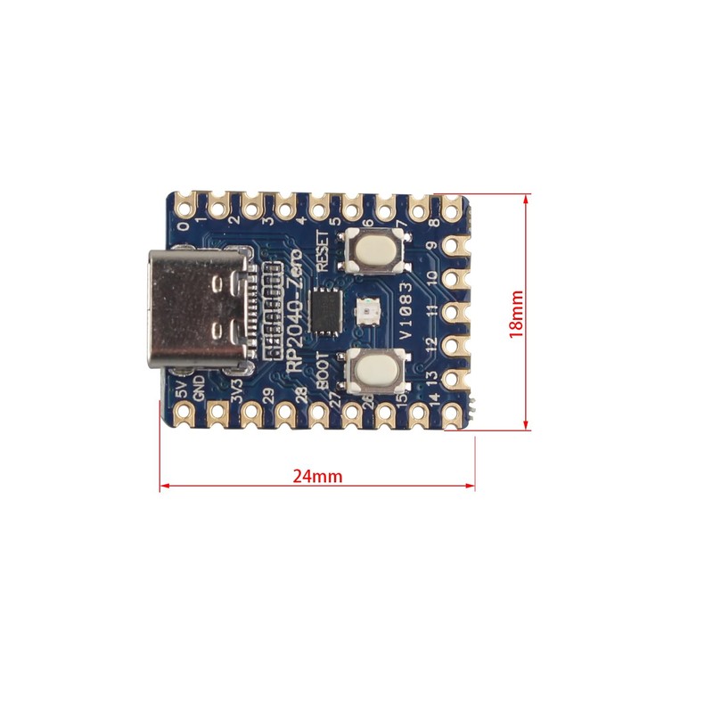 ZDE 2PCS RP2040-Zero Mini PICO Development Board Based on Raspberry