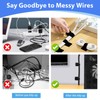 Oiieco Cable Management Under Desk Pack of 30, Cable Holder,