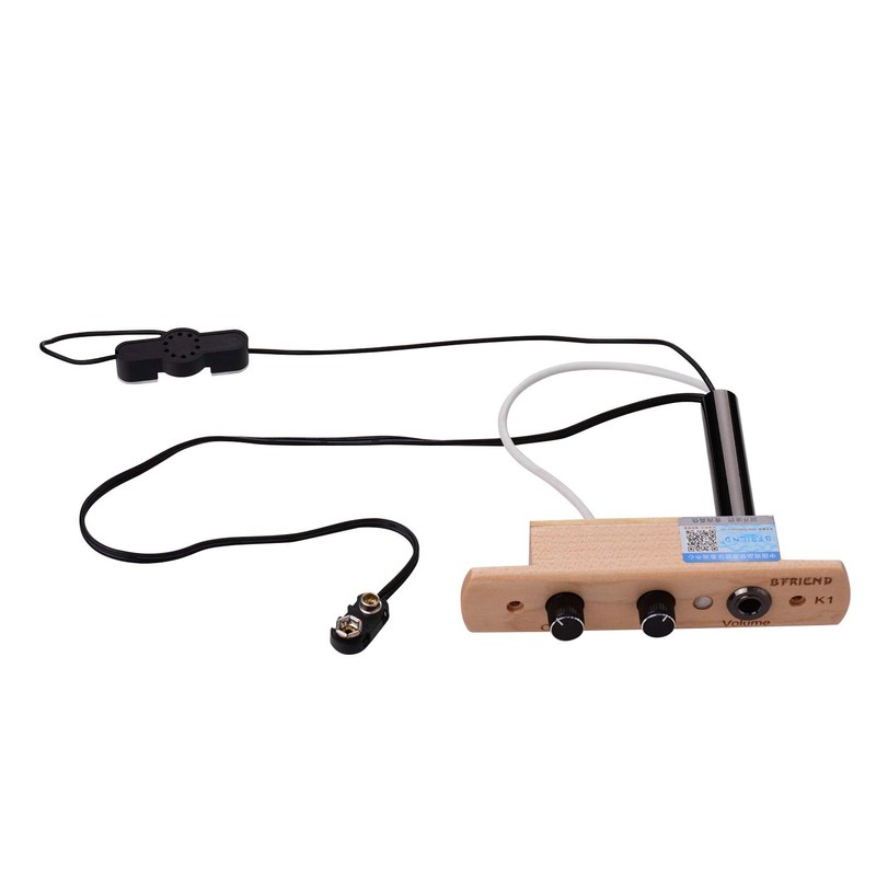 Cajon Pickup,Drum Sound Hole Pickup Microphone Pickup System,Box Drum,6.35mm Output
