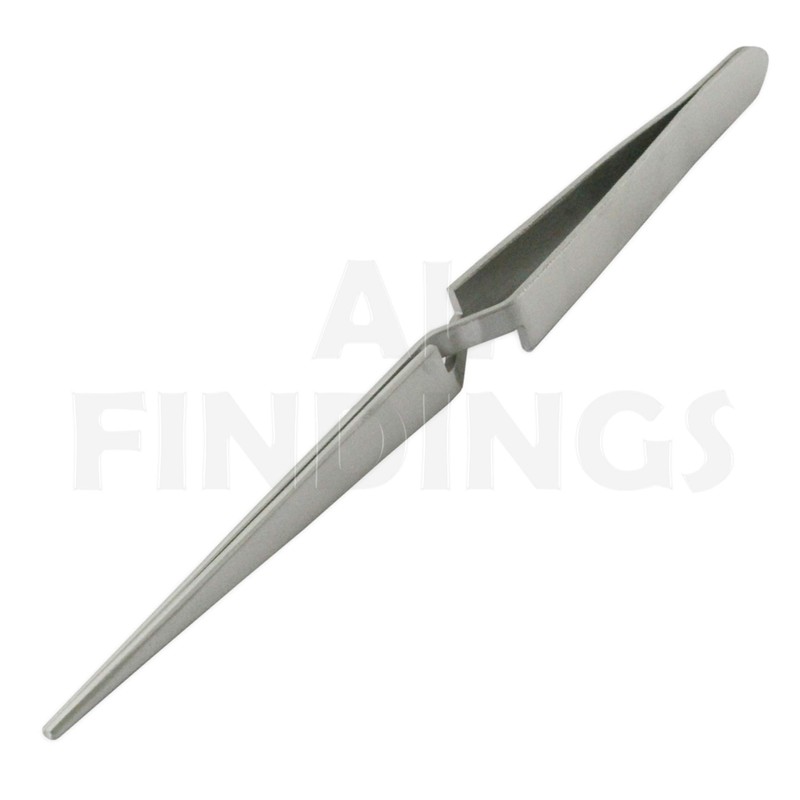 Jewellers Tools 2 STEEL ANGLED TWEEZERS : Self Cross Locking