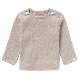 Noppies Unisex Baby U Tee LS Rib Natal T-Shirt, Taupe Melange - P757