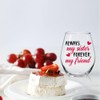 WUUCKOO Always My Sister Forever My Friend Stemless Wine Glass,