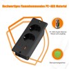 HITRENDS Tischsteckdose mit 2 USB und 2-Fach Steckdosenleiste, 2m Kabel,