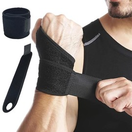 Muñequera Deportivas, 2pcs Muñequeras de Soporte,Muñequera Metacarpiana para Alivio de Lesiones de Muñeca. Fitness Muñequeras de Soporte con Sujetador de Pulgar, Prevención de Lesiones Deportivas