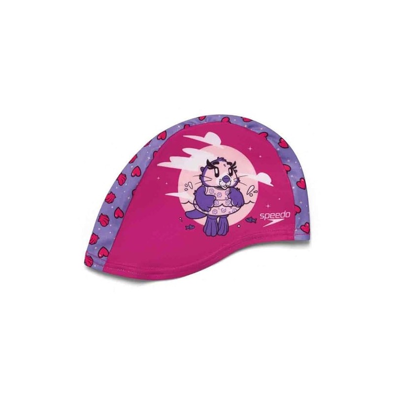 Speedo Pink Printed Polyester Swimming Cap 2-6 Years, Aria Miami