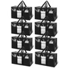 TAILI Extra Large Moving Bags, 8 Pack Black Heavy Duty