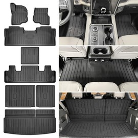 Utiiy Cargo Mat Floor Mat for SUV Truck Car (Cargo Mat+Floor Mat+Seat Back Cover, 18-25 Expedition 7-Seater)