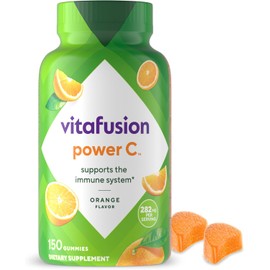 Vitafusion Power C Vitamin C Gummies for Immune Support, Orange Flavored, 282 mg Vitamin C, America’s Number 1 Gummy Vitamin Brand, 50 Day Supply, 150 Count