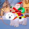 COMIN 7 FT Long Christmas Inflatables Santa Clause Outdoor Decorations