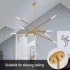VANZARLA Modern Sputnik Chandelier for Entryway, Industrial Gold Pendant Lighting,