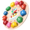 Clock Toy Wooden Teaching Clock Props Penguin Pattern Clock Toys