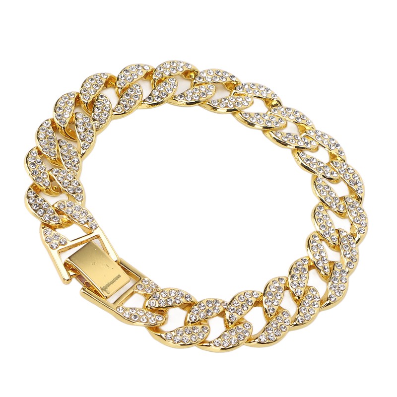 Cuban Bracelet Cuban Boutique Rhinestone Jewelry Hip Hop Couple Bracelet