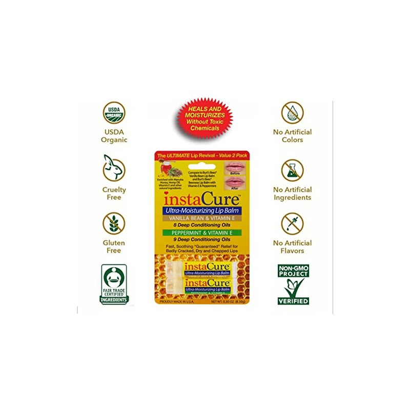 InstaCure 4-Pack | Vanilla Bean & Vitamin E, Peppermint &