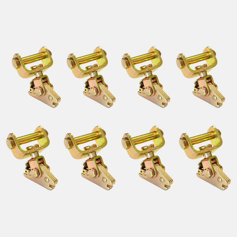 MorScan 8 Pack E-Track Roller Idler Fitting, Heavy Duty Swivel