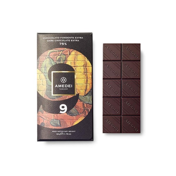 Amedei Signature '9' Blend Dark Chocolate Bar, 75% Cocoa