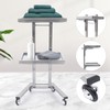 KONKENIE 2 Tier Foldable Trolley with Stainless Steel Tray Universal