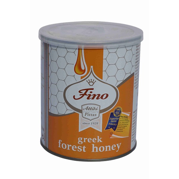 Honey Attiki Fino Wildflowers and Trees 1000g can Greek Forest Honey Rich Aromatic Honey