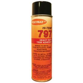 Polymat 797 Hi-Temp Industrial Spray Glue Adhesive BONDS FLEXIBLE FOAM TO GLASS
