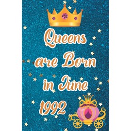 30th Birthday Gifts for Women: Queens are Born in June Notebook, Birthday gifts for Women , Glitter Queen Notebook, Lined Notebooks and Journals
