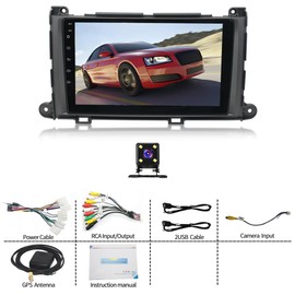 Hiolpen Radio Stereo Bluetooth Car Stereo 9" Android 12 Car Stereo Radio GPS Navi Carplay 32GB Compatible for Toyota Sienna 2011 2012 2013 2014