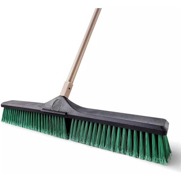 24" Heavy Duty Push Broom Large Outdoor Stiff Sweeping Brooms