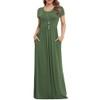 VIISHOW Women's Plus Size Short Sleeve Loose Plain Maxi Dresses