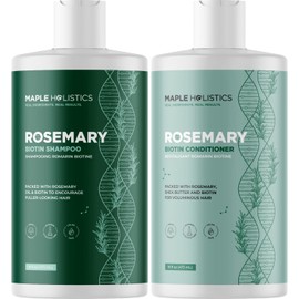 Biotin Rosemary Shampoo and Conditioner Set - Vegan Biotin Shampoo and Conditioner Set Volumizing Complex with Rosemary Essential Oil for Fine Weak & Dull Hair - Sulfate & Paraben Free (16 Fl Oz)