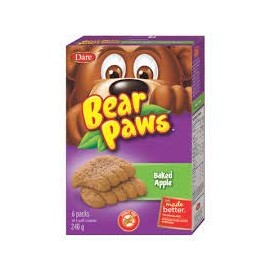 Dare Bear Paws Baked Apple Soft Snack Cookies, 240g/8.5oz