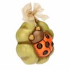 Thun - Mini Figurine with Ladybird on Clover Leaf Ceramic