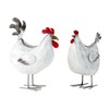 Geschenkestadl Rooster and Hen Metal Figures 23.5 cm