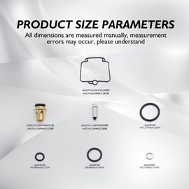 HISports Carburettor Repair Kit Set, 2 Sets Carburetor Rebuild Repair Kit Gasket Carburetor Repair Straddle Type Carb Repair Kits Compatible with GSF 1200 GSXR 750 1100 Suzuki Bandit