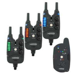 Carp Fishing Bite Alarm with Remote Control (Radio Receiver), with Night Light, Adjustable Sensitivity, Volume and Sound Bite Alarm Set (FBA-S8-3)