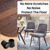 24pc Value Set Black 5/8” Round Rubber Chair Leg Tips