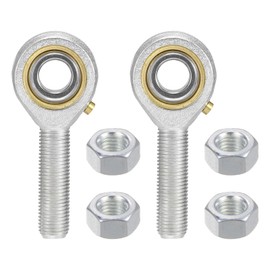 Kozelo 2pcs POSB7 Rod End Joint Bearing - [7/16" Bore, 7/16-20 UNF Right Hand Thread] Male Rod End with Jam Nuts