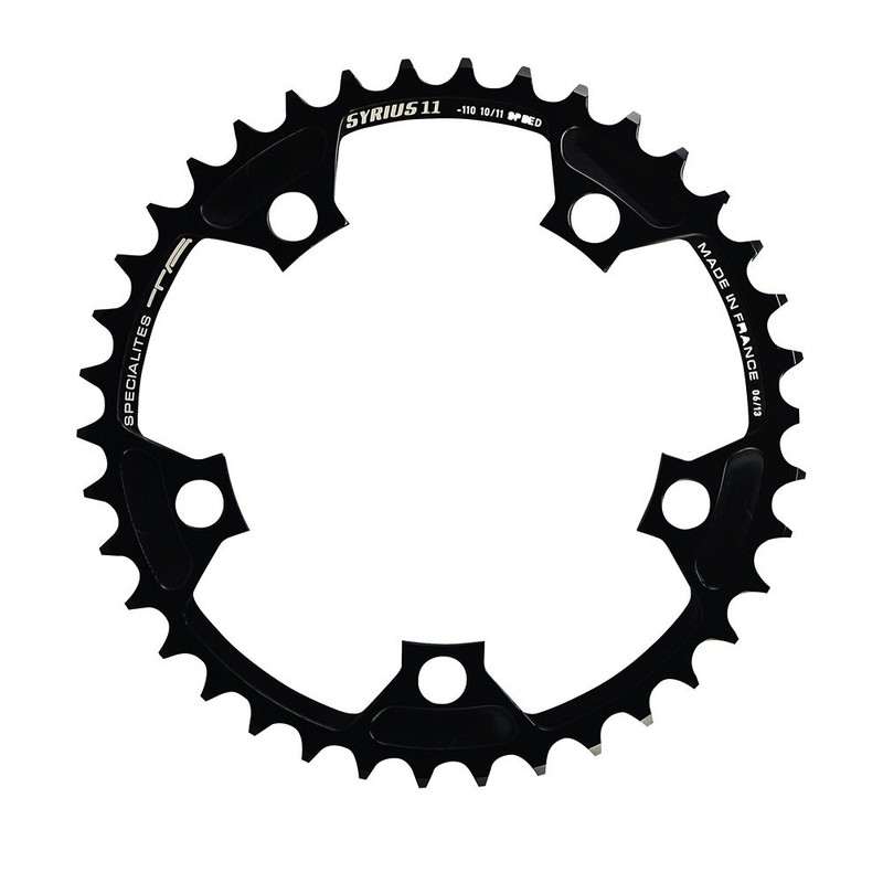 Spécialités TA Syrius 110pcd 10/11 Speed Chainring, Black, Inner 39T