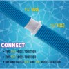 Pool Hose Adapter Connector,with 2pcs Stainless Steel Hose Clamps 1-1/4"