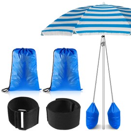 Summer Large Canopy Sand Bags Blue Portable Weights for Canopy Legs Beach Umbrella Sand Bag Heavy Duty Sandbag for Tent Outdoor Instant Canopies Holiday Supplies(2 Pieces)