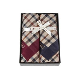 Daks (신세계강남점)하우스 체크 면 손수건 2종세트 DCHA8F001N2 (Shinsegae Gangnam) House Check Cotton Handkerchief 2-Piece Set DCHA8F001N2