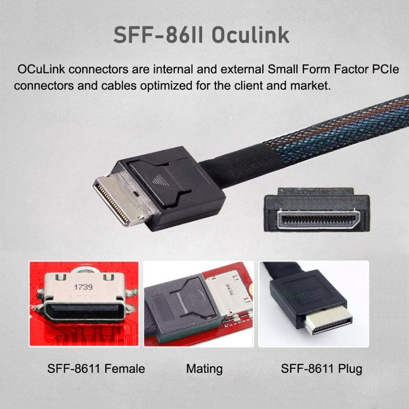 chenyang Oculink SFF-8612 SFF-8611 to PCI-E 4.0 NVME M.2 M-Key