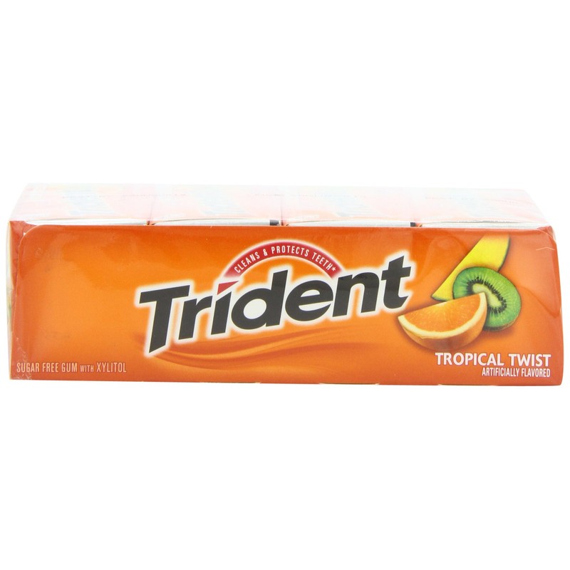Trident Sugar Free Gum (Tropical Twist, 18-Piece, 12-Pack)