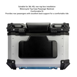 Ausla Motorcycle Tail Cover Backrest Cushion PU Leather High Rebound Motorcycle Top Case Passenger Backruder Fit Universal 36L 45L Rear Top Box