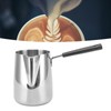 Long Handle Coffee Toroid Pitcher 304 Stainless Steel Rustproof Smoother