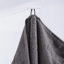 LOOKS By Wolfgang Joop Hand Towel, 50 x 100 cm, 100% Cotton, Hand Towel with Hanger and Embroidered Logo, Grey