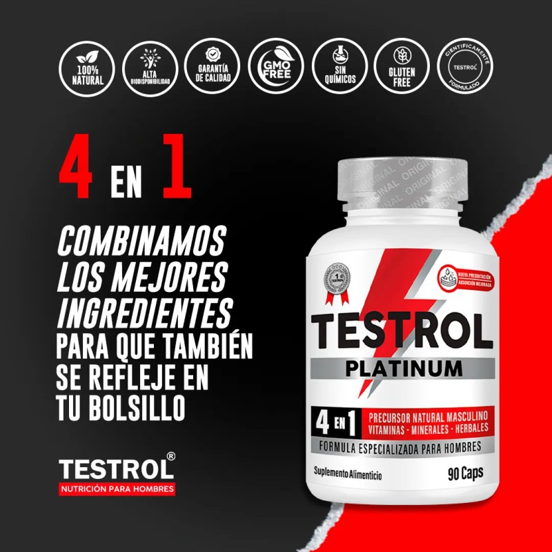 Suplemento En Cpsula Testrol Platinum Hmb , Zma De Testrol
