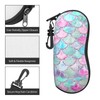 USAMZDIY Summer Mermaid Scale Sunglasses Soft Case With Carabiner Ultra