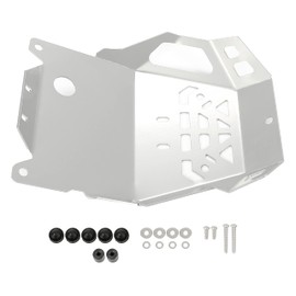HECASA Motorcycle Skid Plate Compatible with 2008-2023 Kawasaki KLX250 KLX300 Aluminum Silvery
